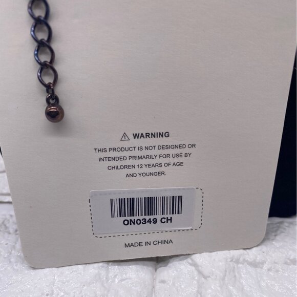 Fashion Leader Unisex Cross Pendant Necklace Copper & Black Adjustable Chain - Picture 8 of 9